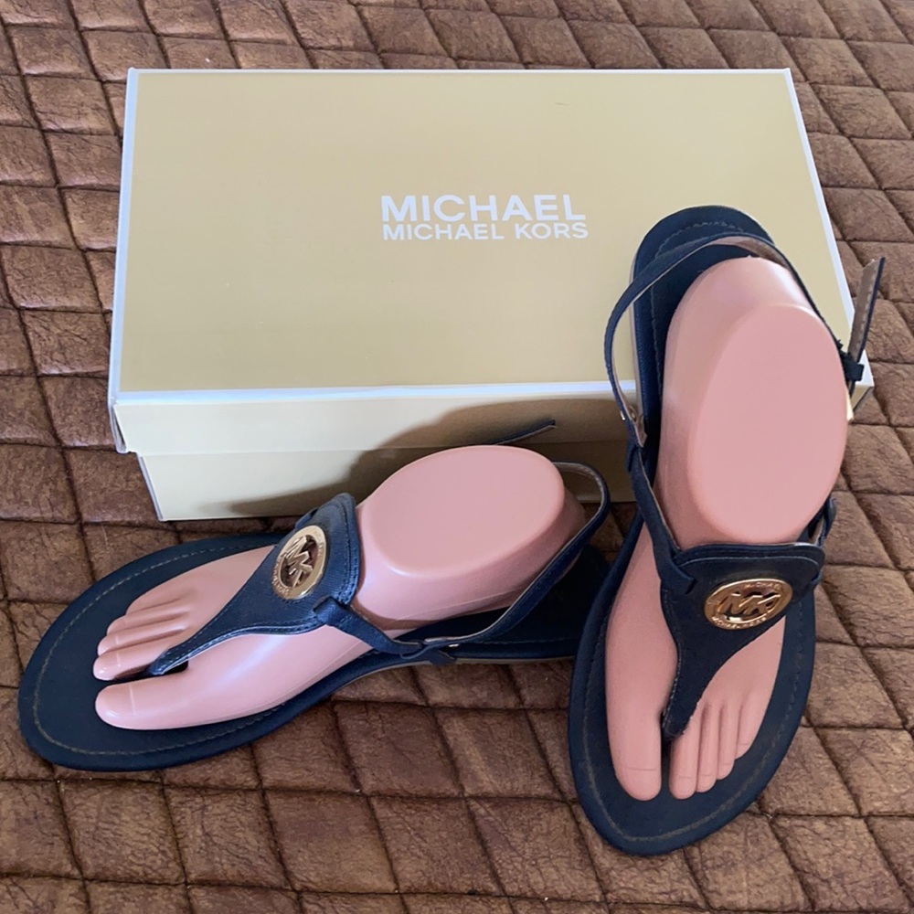 Michael Kors Navy Thong Sandal